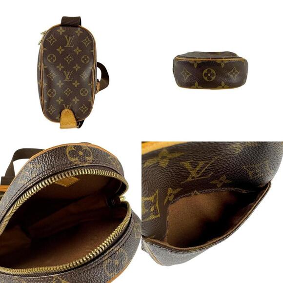 LOUIS VUITTON Authentic Brown Monogram Canvas Pochette Hobo Bag - Picture 3 of 5